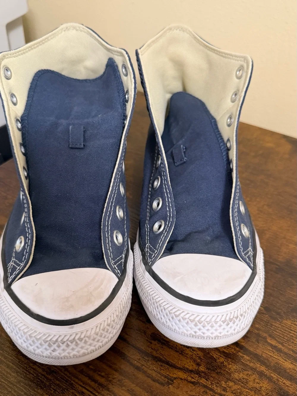 Converse Navy Blue High Top Sneakers - size 7.5